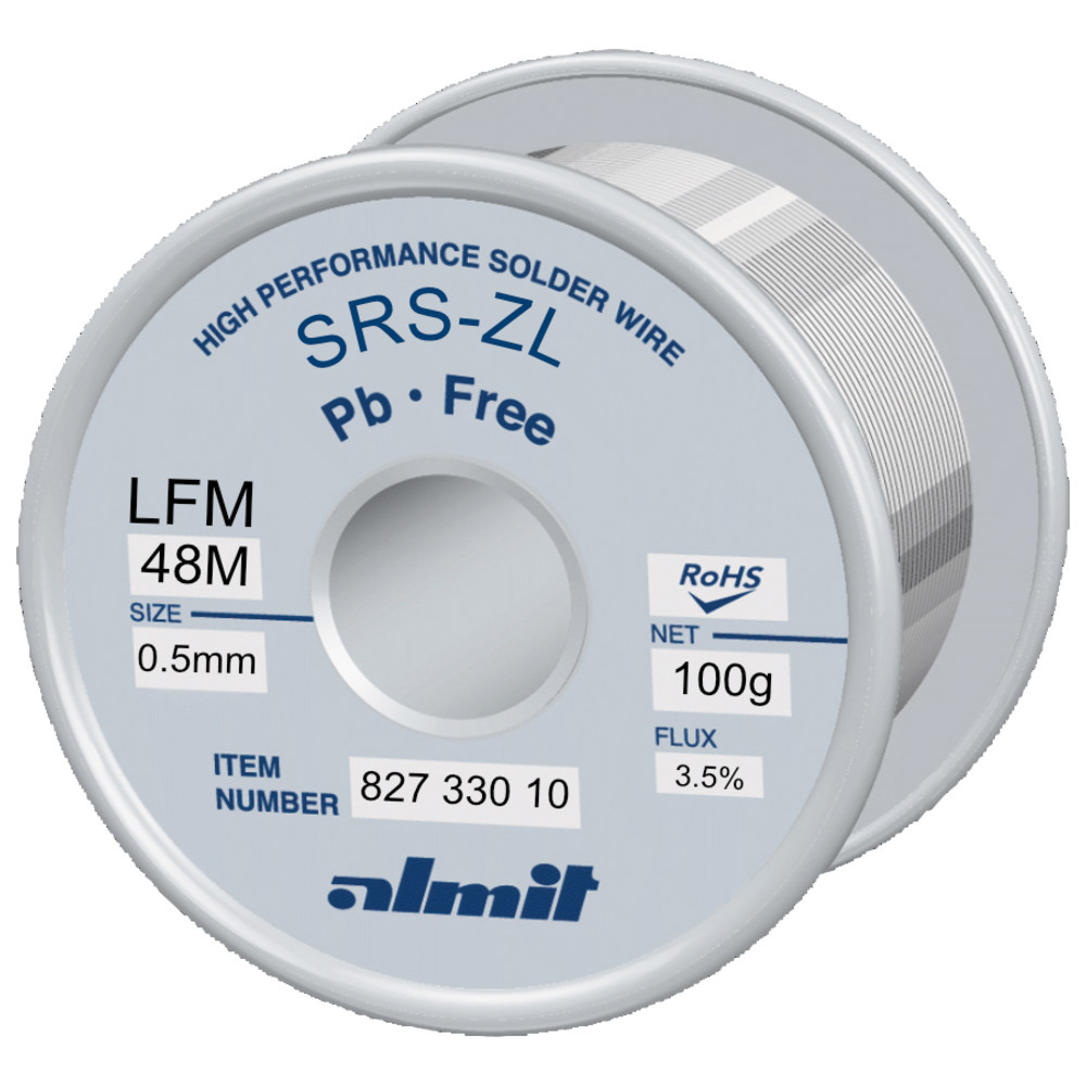 Lötdraht, SRS-ZL LFM-48-M, 0,5 mm, 100 g