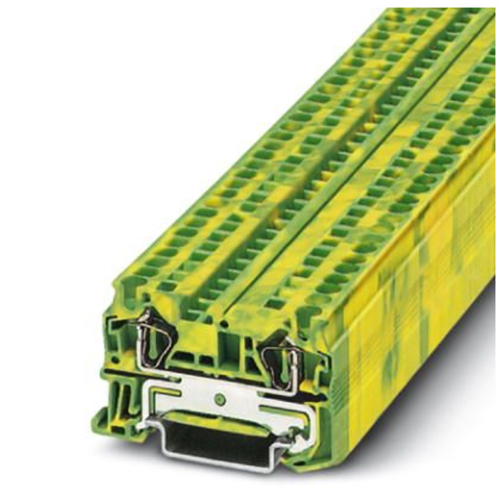 Zugfeder-Schutzleiterklemme ST 4-PE, grün-gelb, 6,2 mm