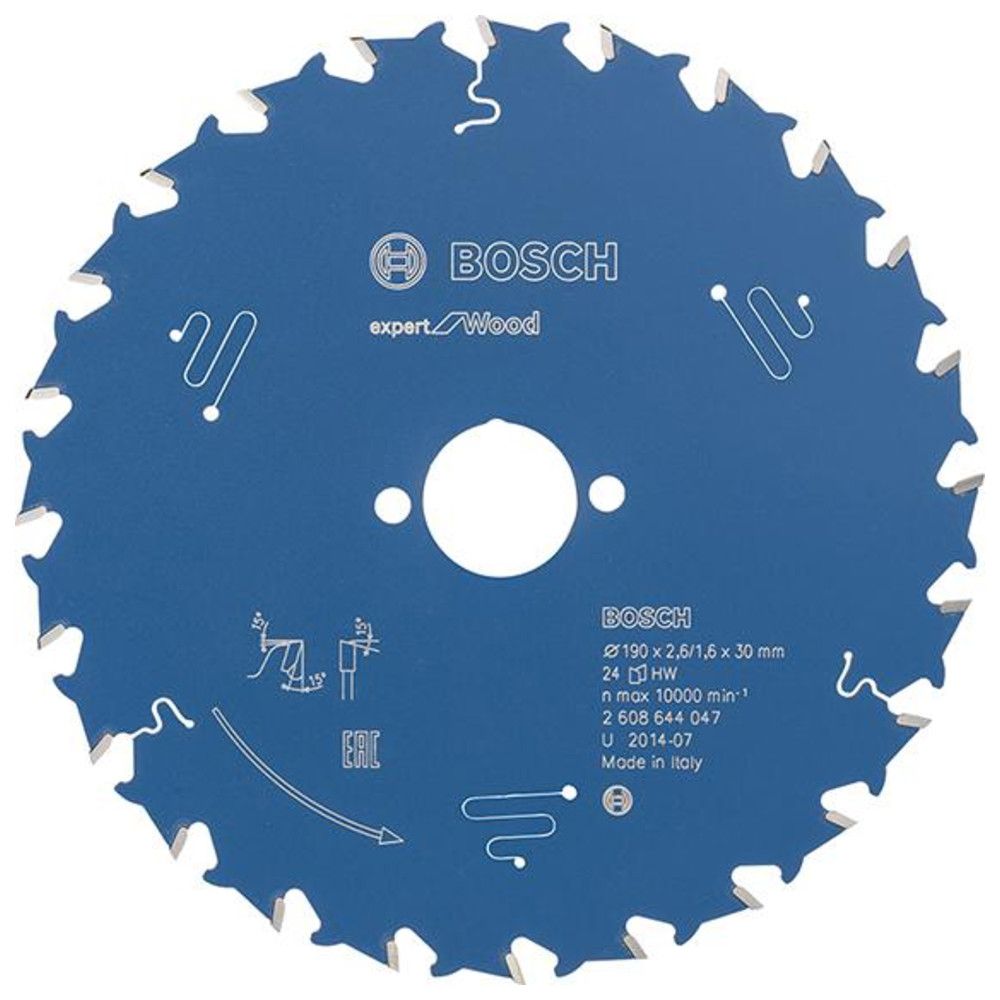 HW Kreissägebl.Expert W 190x2,6x30mm Z24 W Bosch