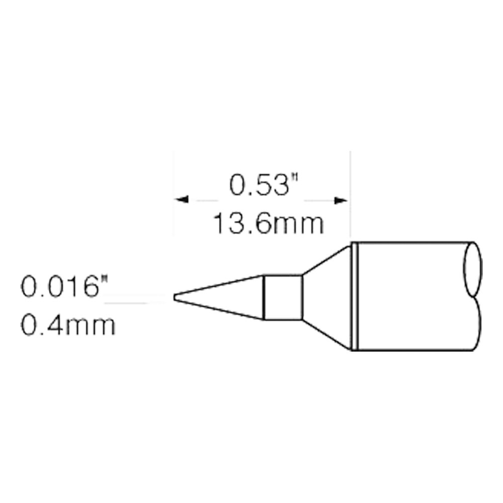 Metcal Lötpatrone für MFR-H1-SC, 0,4 x 13,6 mm, konisch, 460 °C