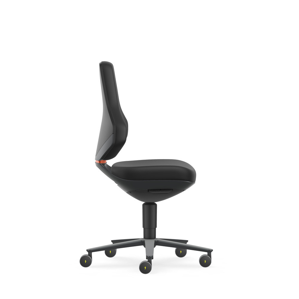 Bimos Drehstuhl Texon, mit Rollen, ESD, Skintec schwarz, Bild 2