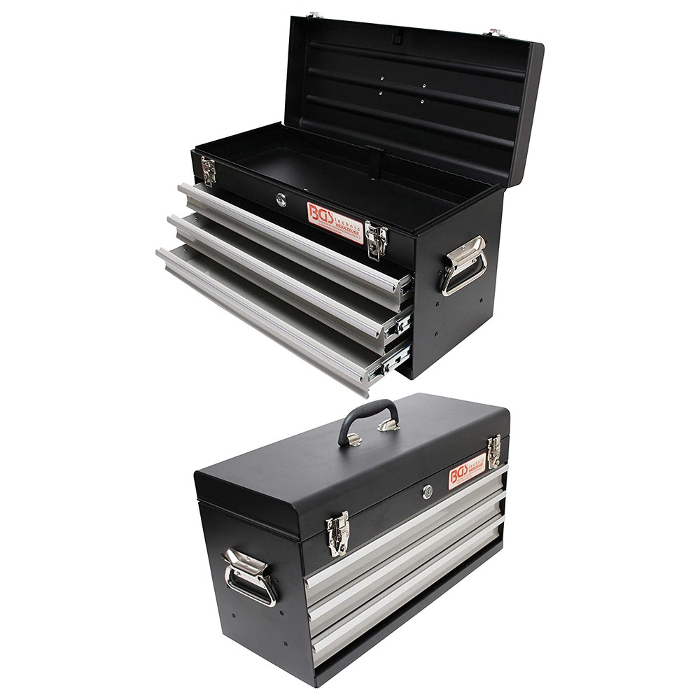 Metall-Werkzeugkoffer leer, 3 Schubladen