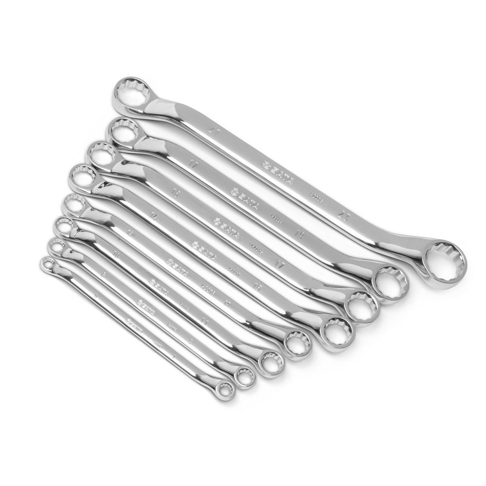 Doppelringschlüssel Satz. gekröpft, 8-tlg. - 6 bis 23 mm