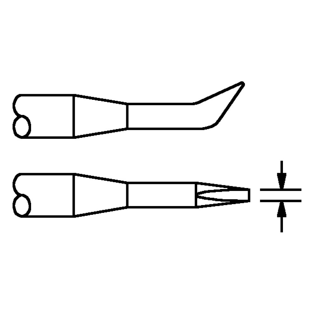 Pace Lötspitze, für TD-100, 1124-0016/1,2 mm, meißelform, gebogen