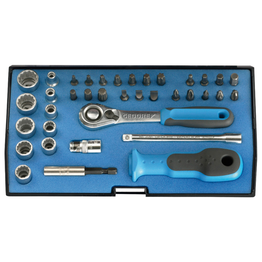 Steckschlüsselgarnitur 1/4" 37-teilig D20 KAU-20