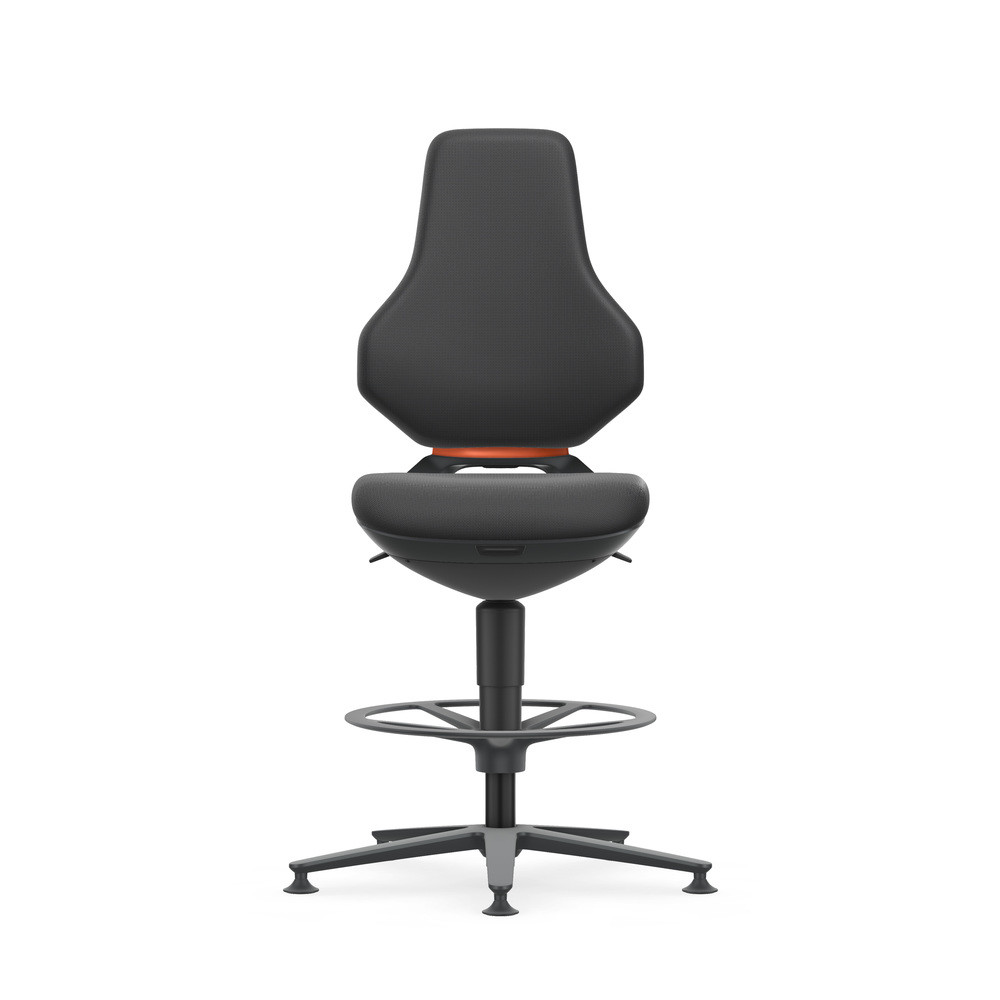 Bimos Drehstuhl Texon, Gleiter/Fußring, ESD, Supertec schwarz