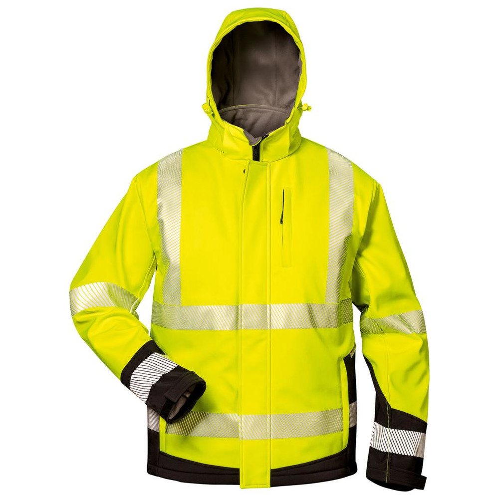 Warnjacke Melvin, Softshell Gr. 2XL, gelb/schwarz