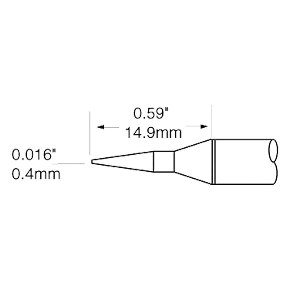 Metcal Lötpatrone für MFR-H1-SC, 0,4 x 14,9 mm, konisch, 460 °C