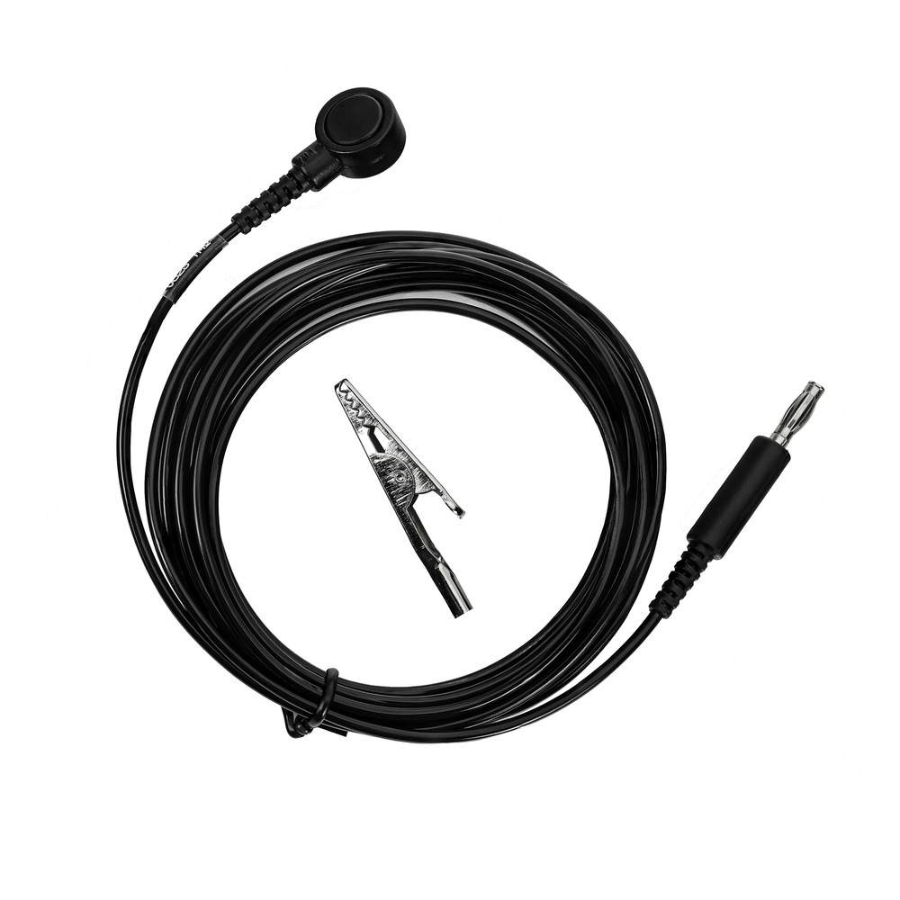 Erdungsleitung, ESD, 10 mm DK/Bananenstecker, 3 m, 1 MOhm
