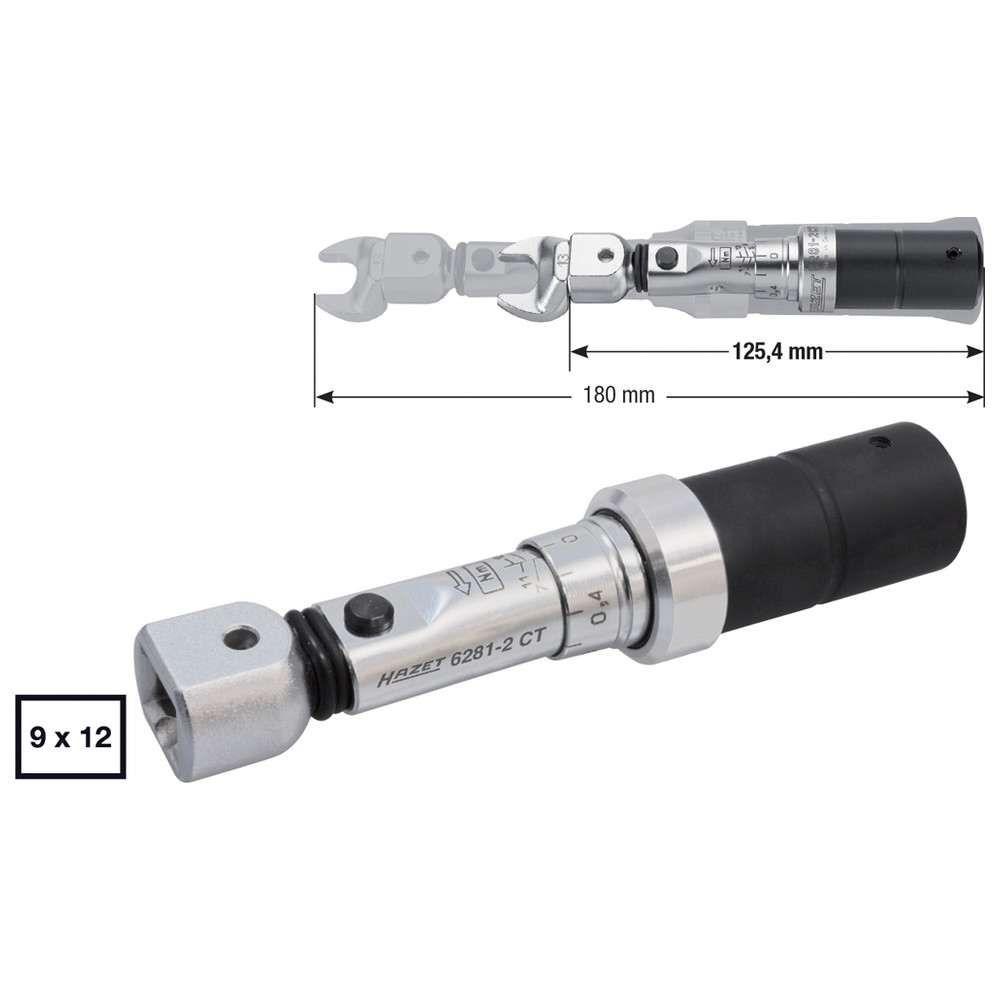 Drehmoment-Schlüssel 6281-2CT - Toleranz: 4% - Einsteck-Vierkant 9 x 12 mm - Ge