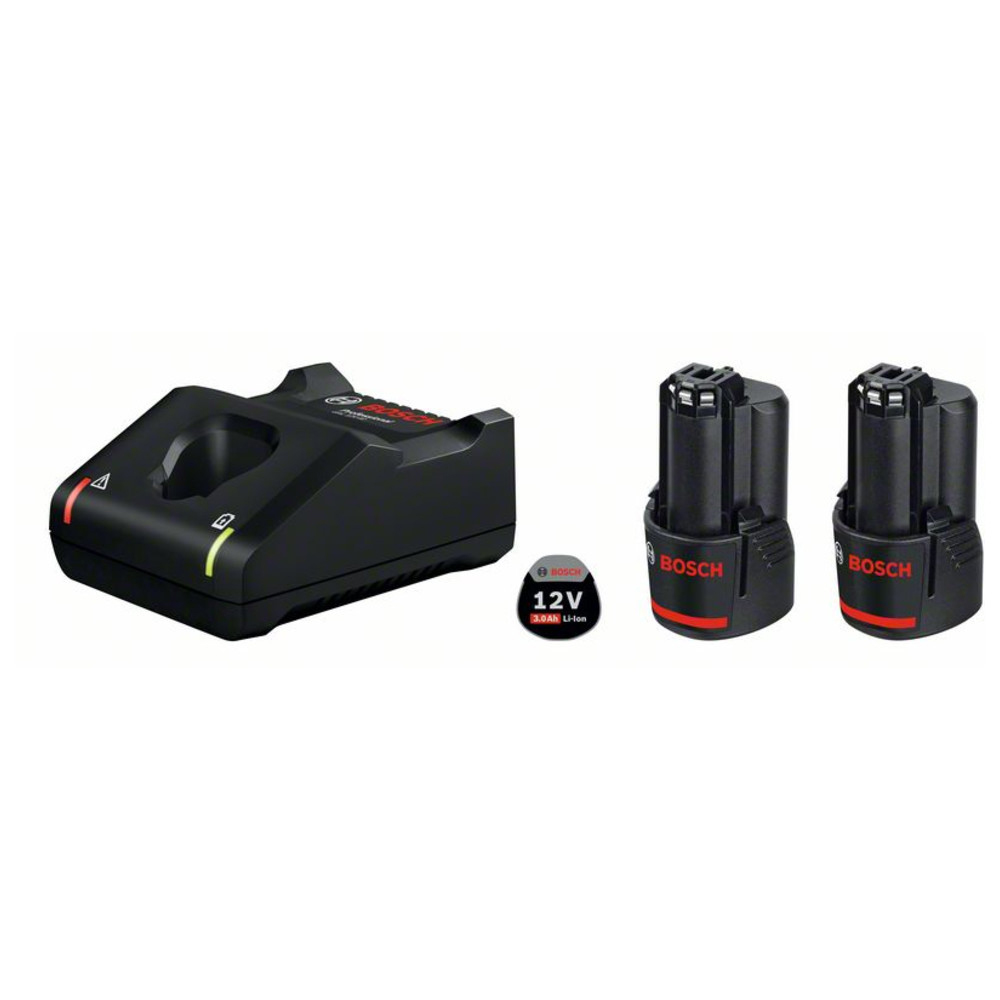 Akku Starter-Set: 2 x Akku GBA 12V, 3,0 Ah und 1 x GAL 12V-40