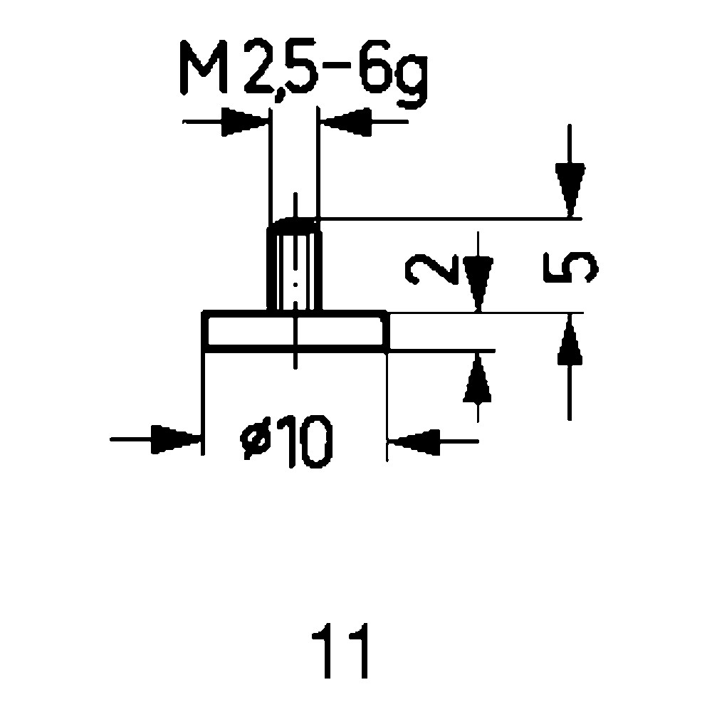 Messeinsatz HM Abbildung 11/10,0 mm