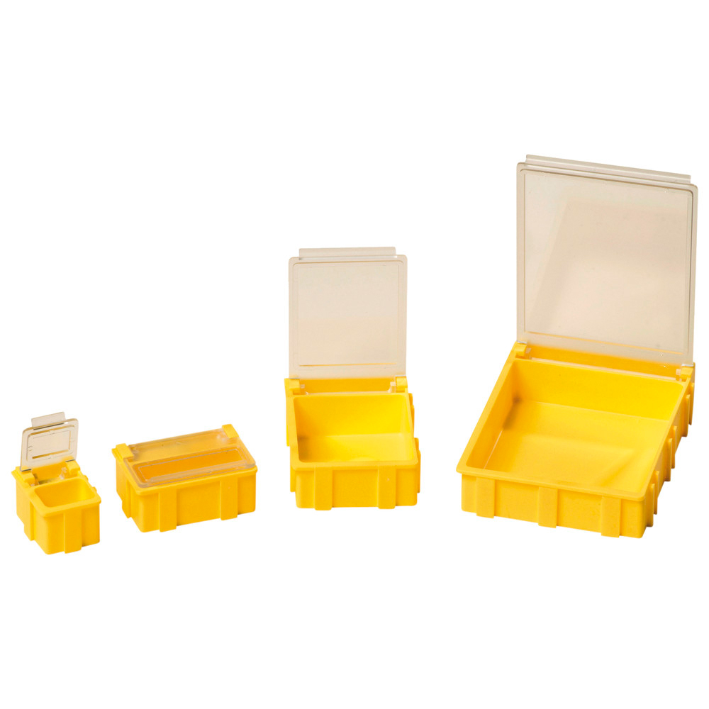 WETEC IDP-SMD-Klappbox, ESD, 16 x 12 x 15 mm, klein, transparent