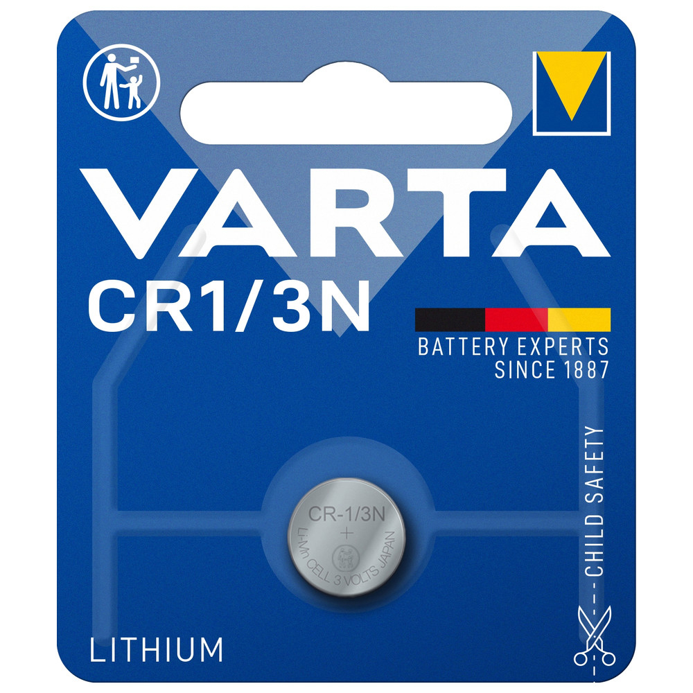 Varta Knopfzelle Lithium, CR1/3N, 3 V, 170 mAh