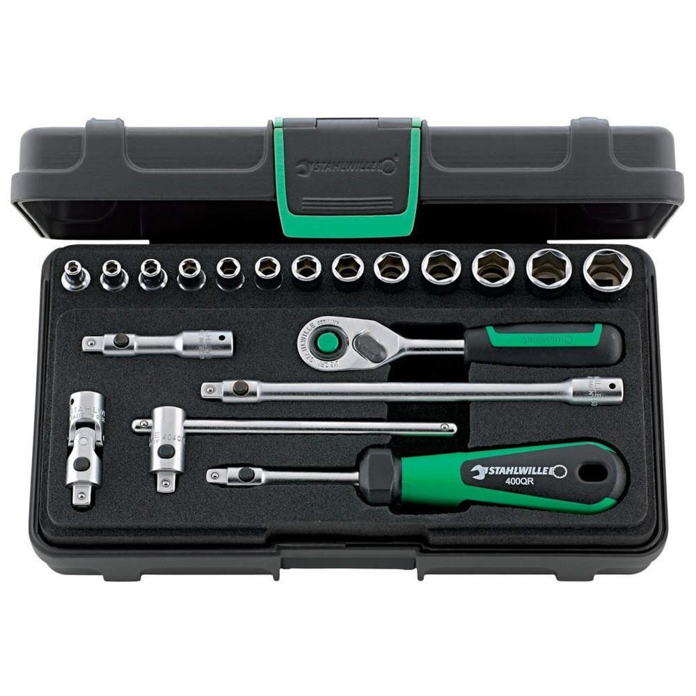 Steckschlüsselgarnitur 1/4" 22-teilig 40/13/6QR