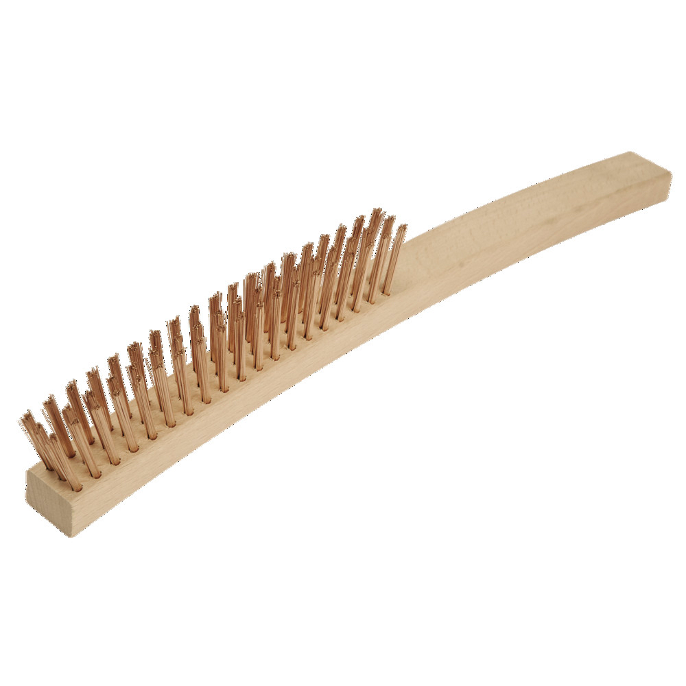 Drahtbürste funkenfrei, Zinnbronzedraht gewellt, 350 mm, Reihenzahl 3