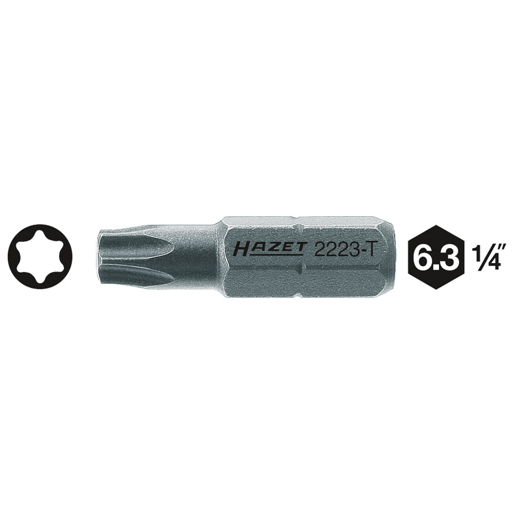 Bit 2223-T7 - Sechskant massiv 6,3 (1/4 Zoll) - Innen TORX Profil - Schlüsselw