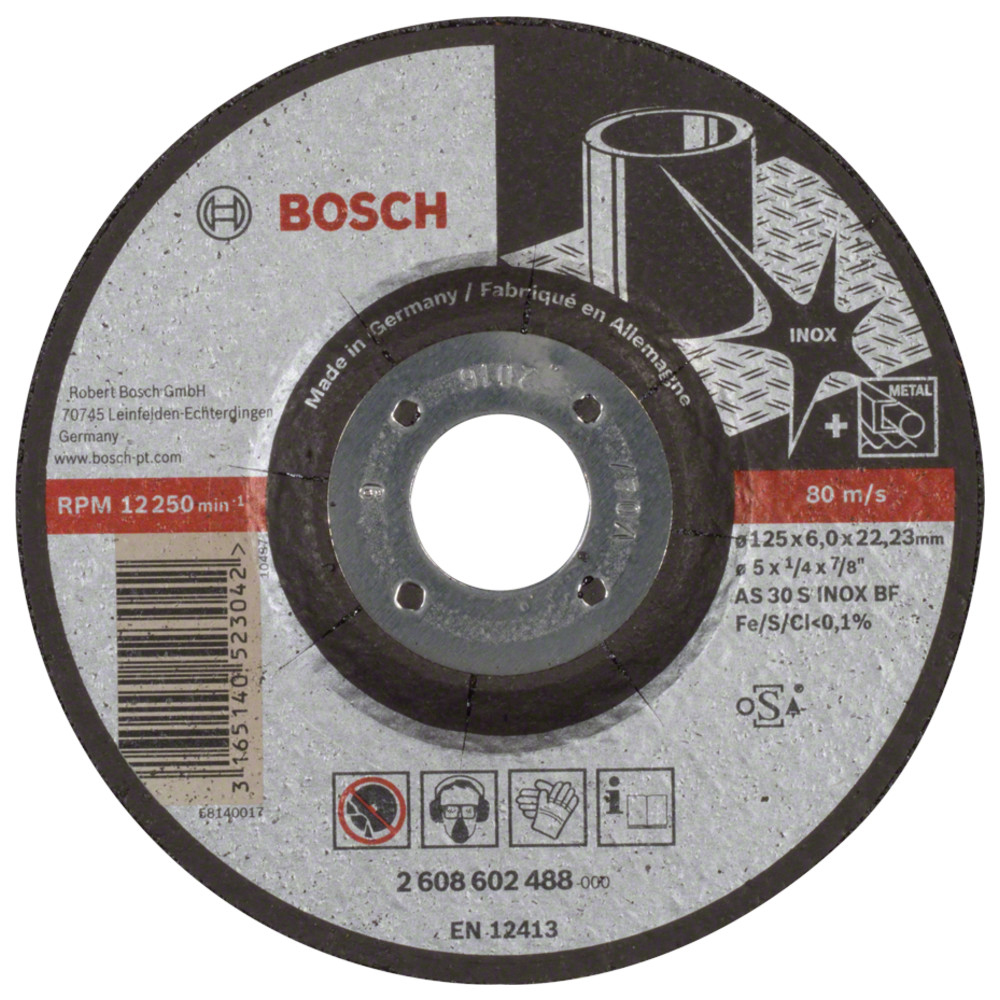 Schruppscheibe Expert for Inox, AS 30 S INOX BF, 125 x 6,0 mm