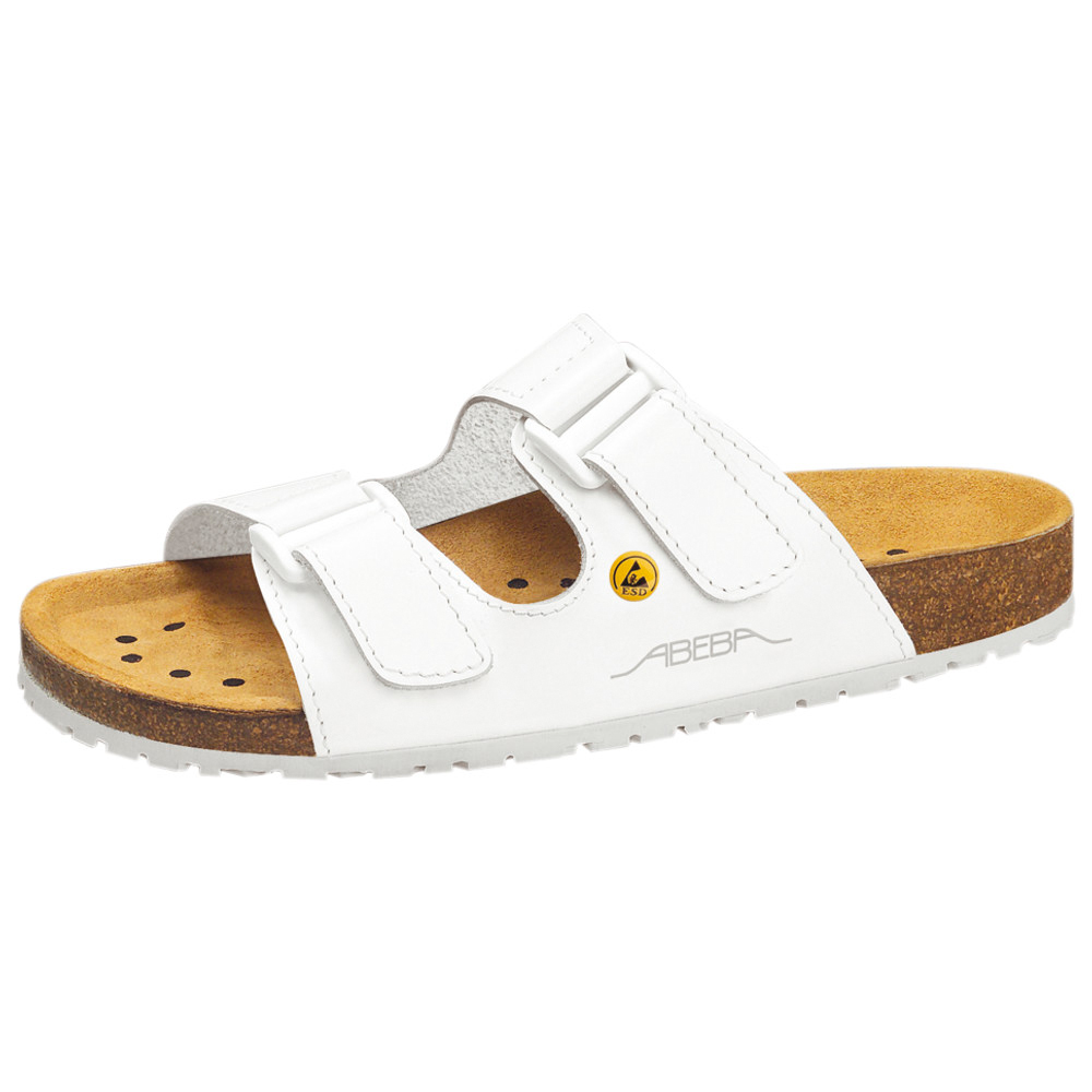 Abeba ESD-Sandale Nature 4080/4085, Größe 40, weiß