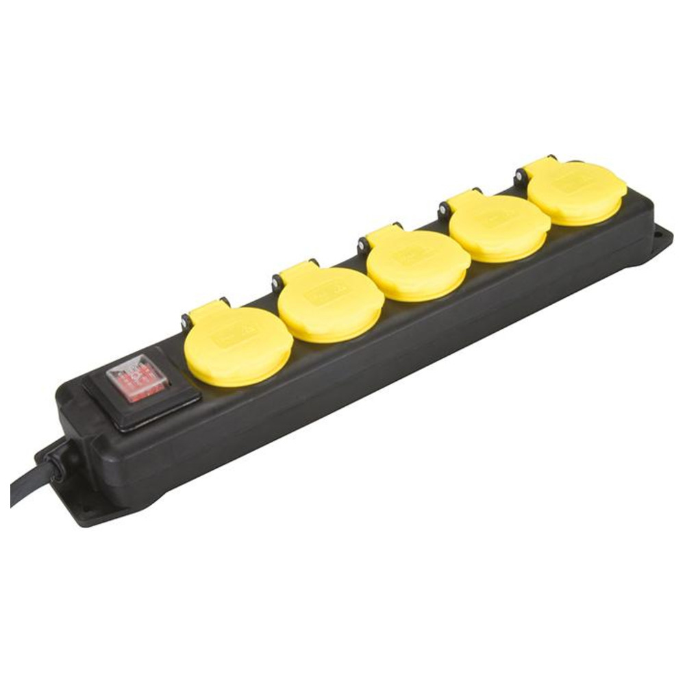 Schuko-Steckdosenleiste 5-fach, IP44