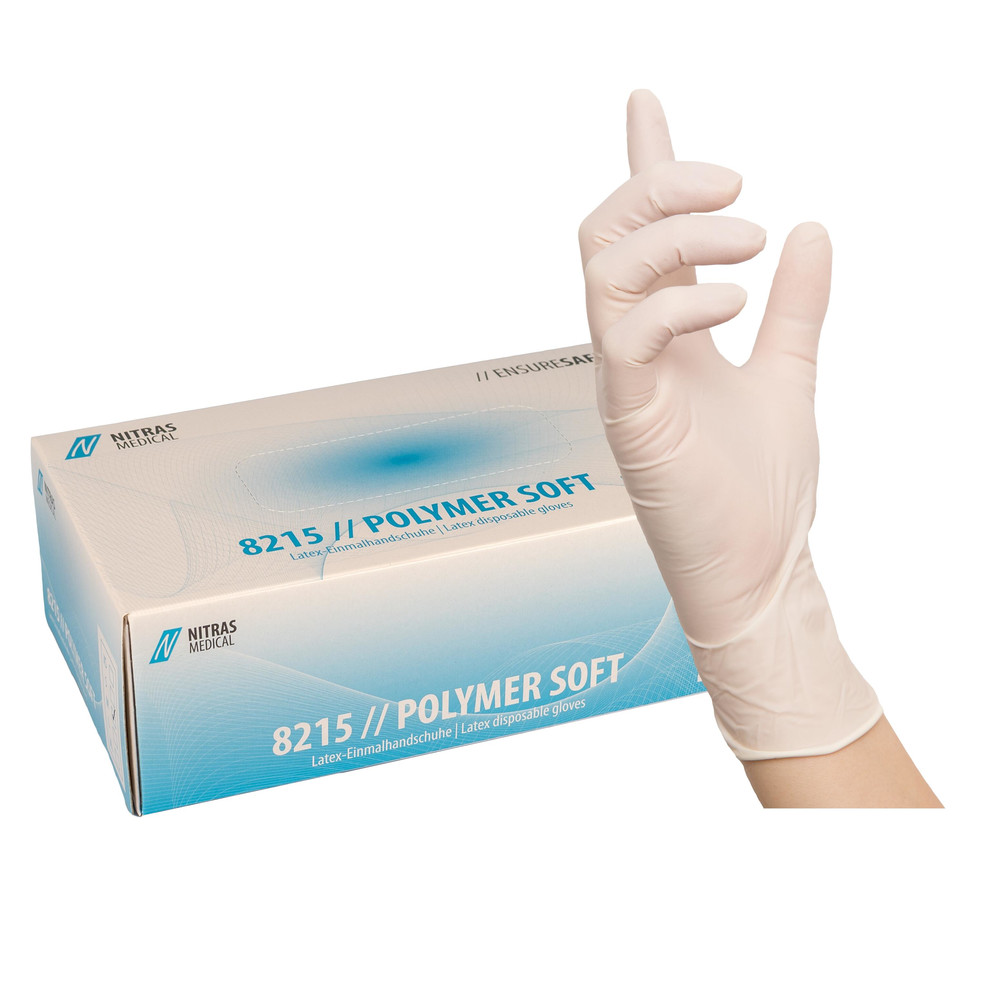 Latex-Einmalhandschuhe, POLYMER SOFT, Gr.XL, weiß