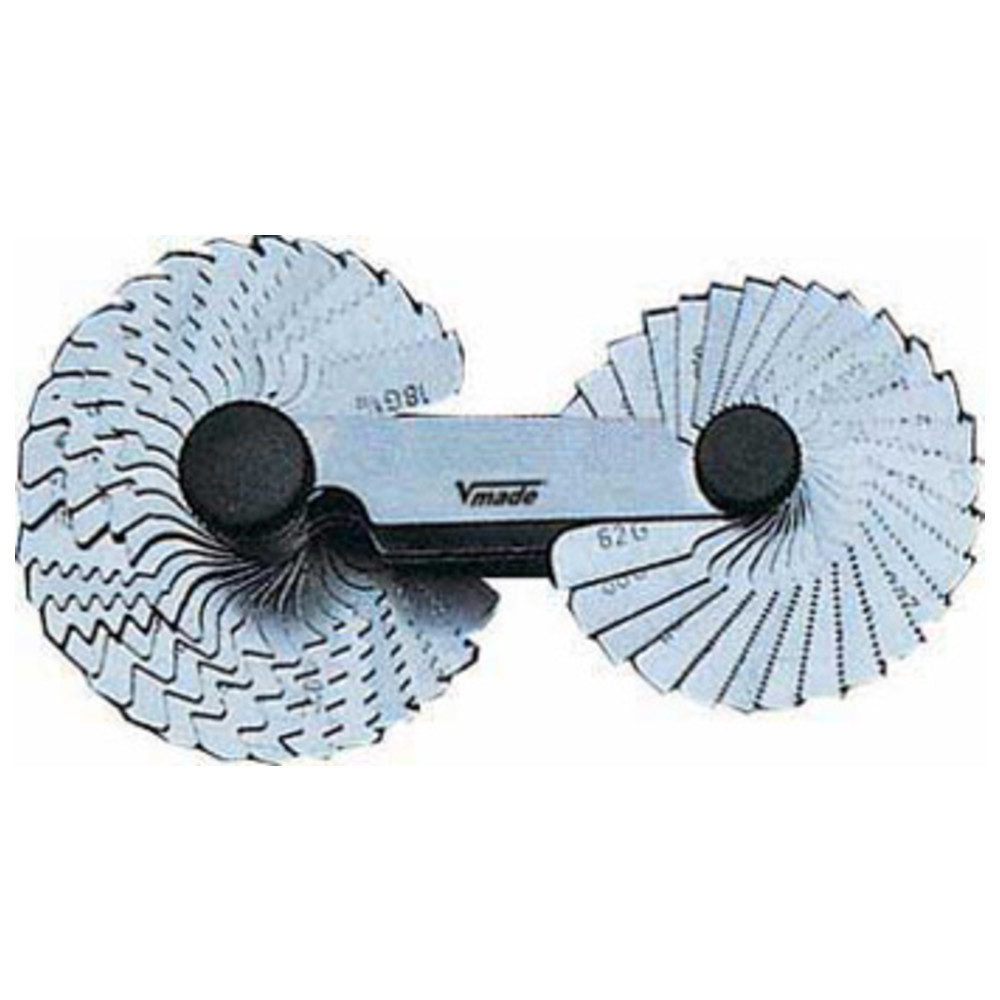 Gewindeschablone, Anzahl 24 Blätter, 0,25 - 6 mm, metrisch 60°