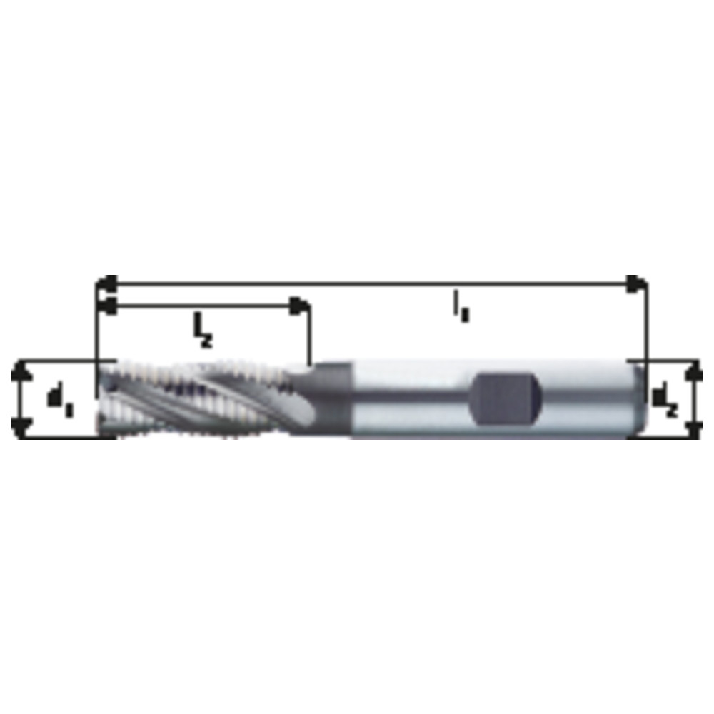 Schruppfräser DIN 844 K HSSE 10,0 mm NR Z4