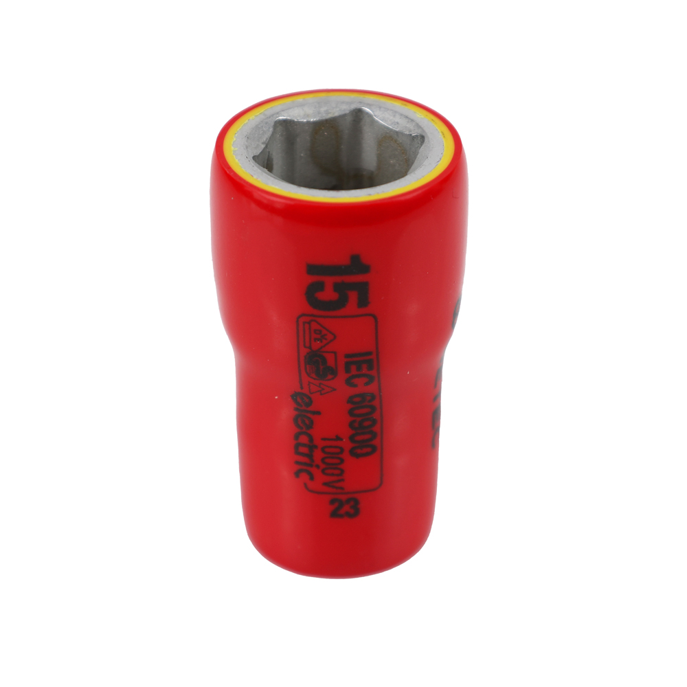 WETEC Sechskant-Steckschlüssel-Einsatz, 3/8", Größe 15 mm, 1000 V/VDE/GS