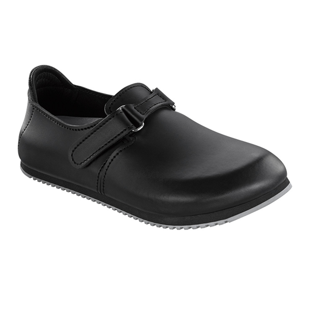 Birkenstock Clog Linz Superlauf, Naturleder, schwarz, schmal, Größe 41