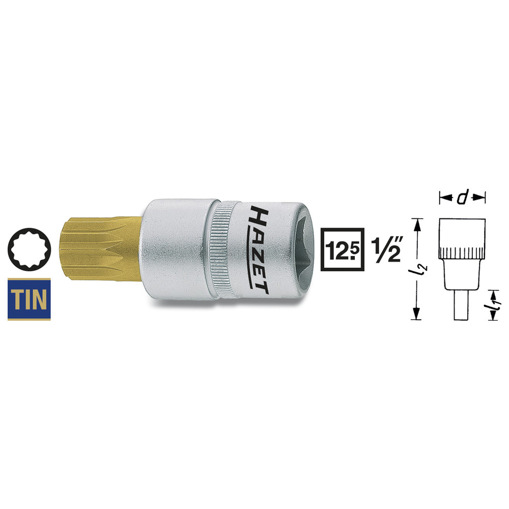 Schraubendreher-Steckschlüsseleinsatz 990-18 - Vierkant hohl 12,5 mm (1/2 Zoll)
