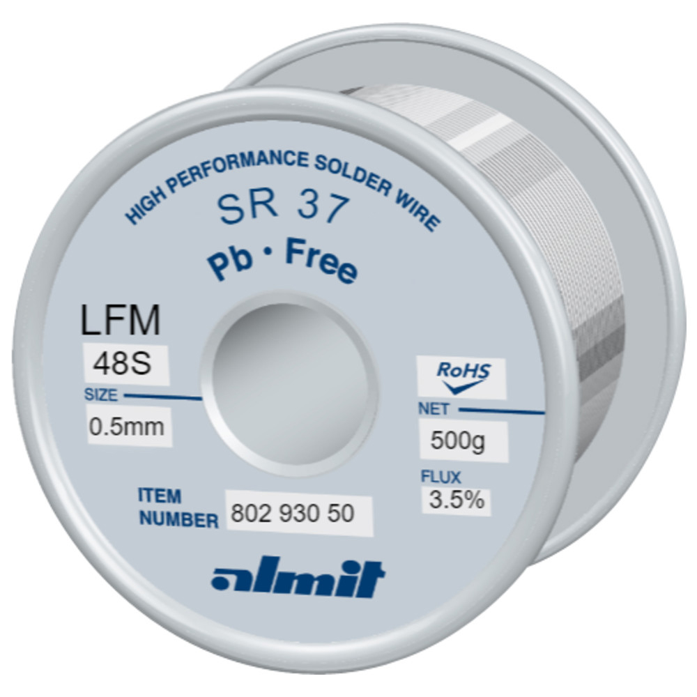 Almit Lötdraht, SR-37 LFM-48 S, 0,5 mm, 500 g