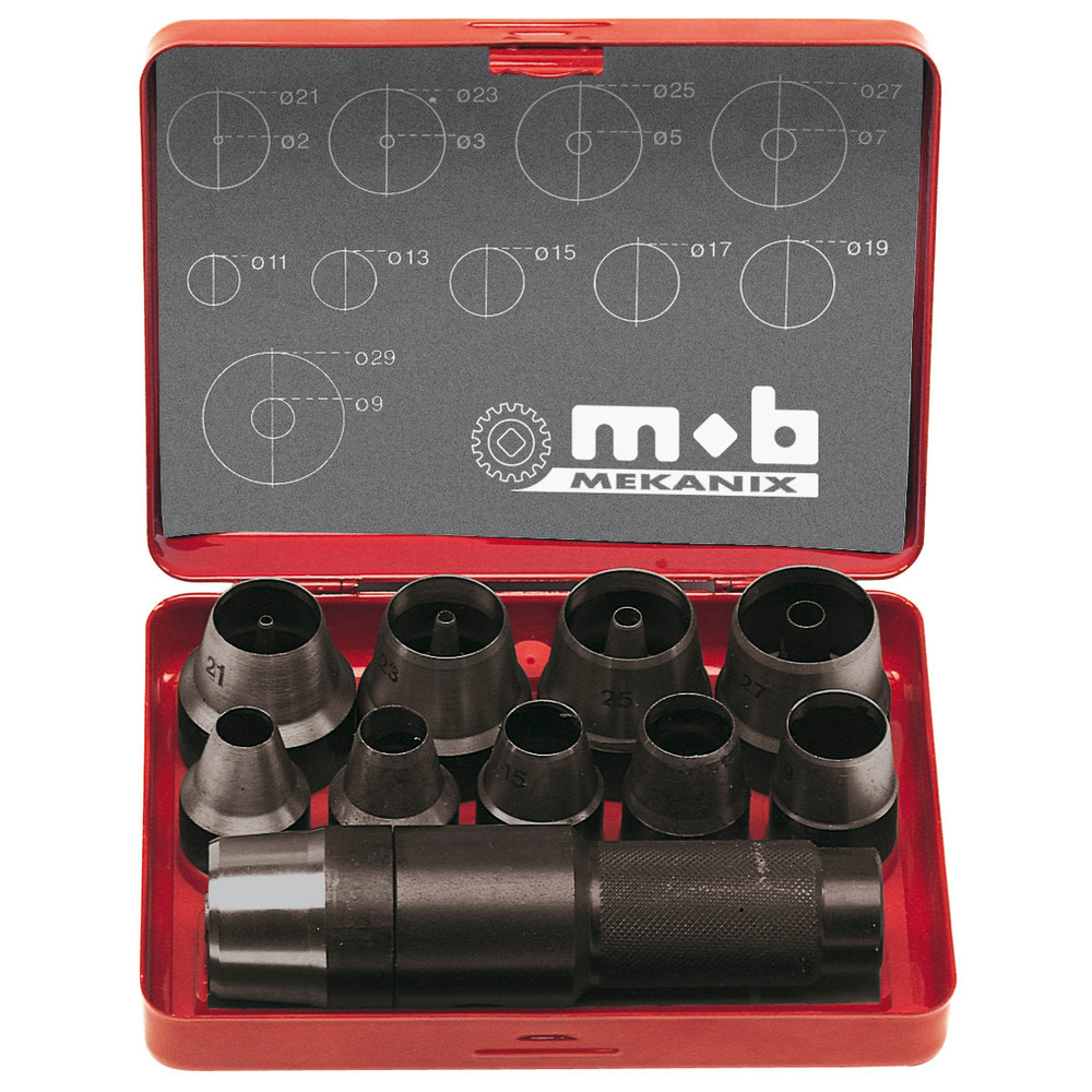 Locheisen-Satz 3-30 mm gerade