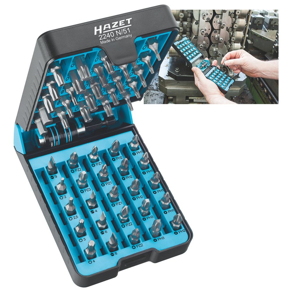 BitE-Box Bit-Satz 2240N/51 - Pozidriv Profil PZ, Sechskant hohl 6,3 (1/4 Zo