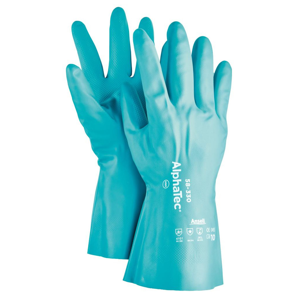 Handschuh AlphaTec 58-330, Nitril, grün, Gr. 10