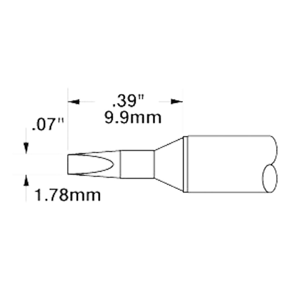 Metcal Lötpatrone für MX-500 STTC, 1,78 mm, 9,9 mm, Meißel
