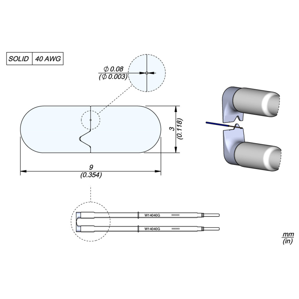 JBC Abisolierkartusche, AWG 40