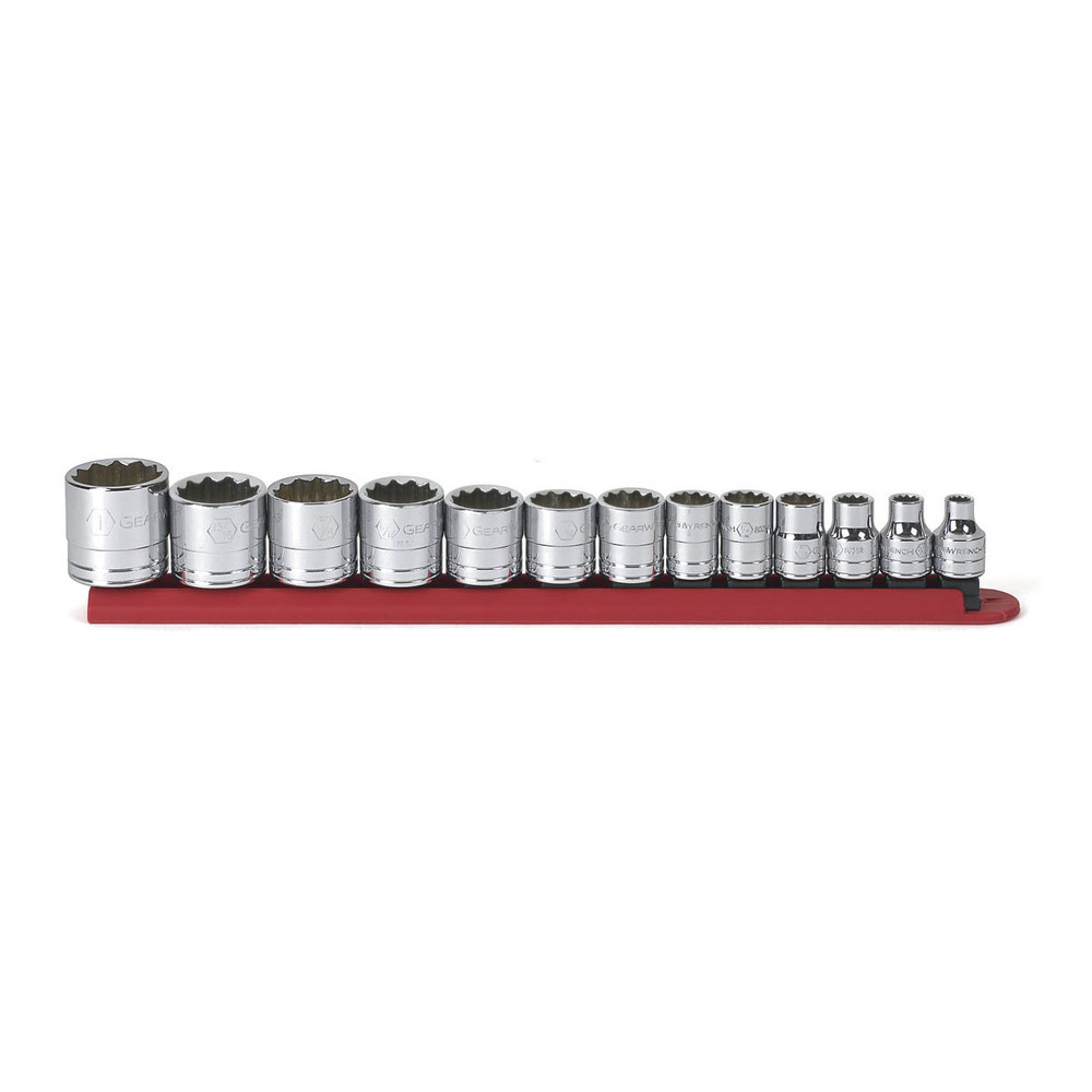 3/8" 12-kant Steckschlüssel-Satz, zöllig, 13-tlg.