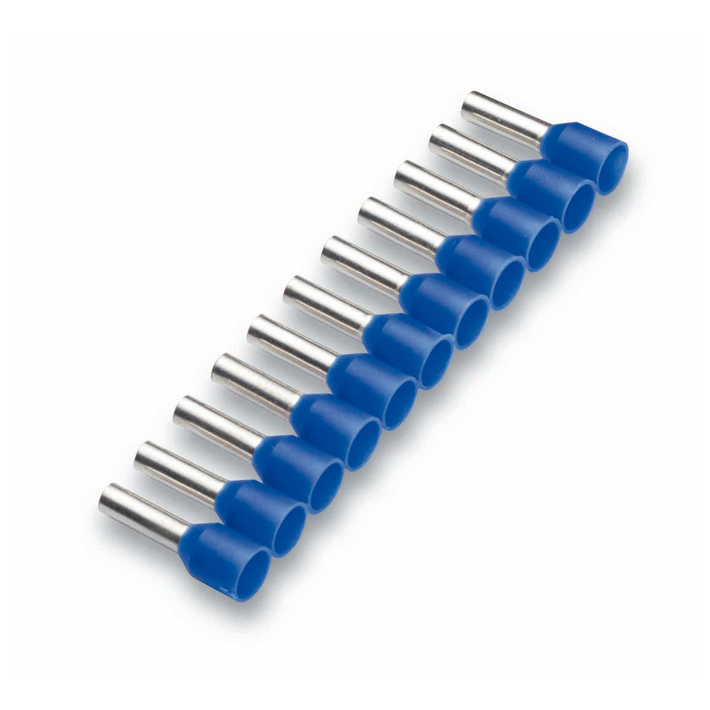 Isolierte Aderendhülse, Bandware, Stift-/Gesamtlänge 8/14 mm, 1qmm, Kennfarbe ge