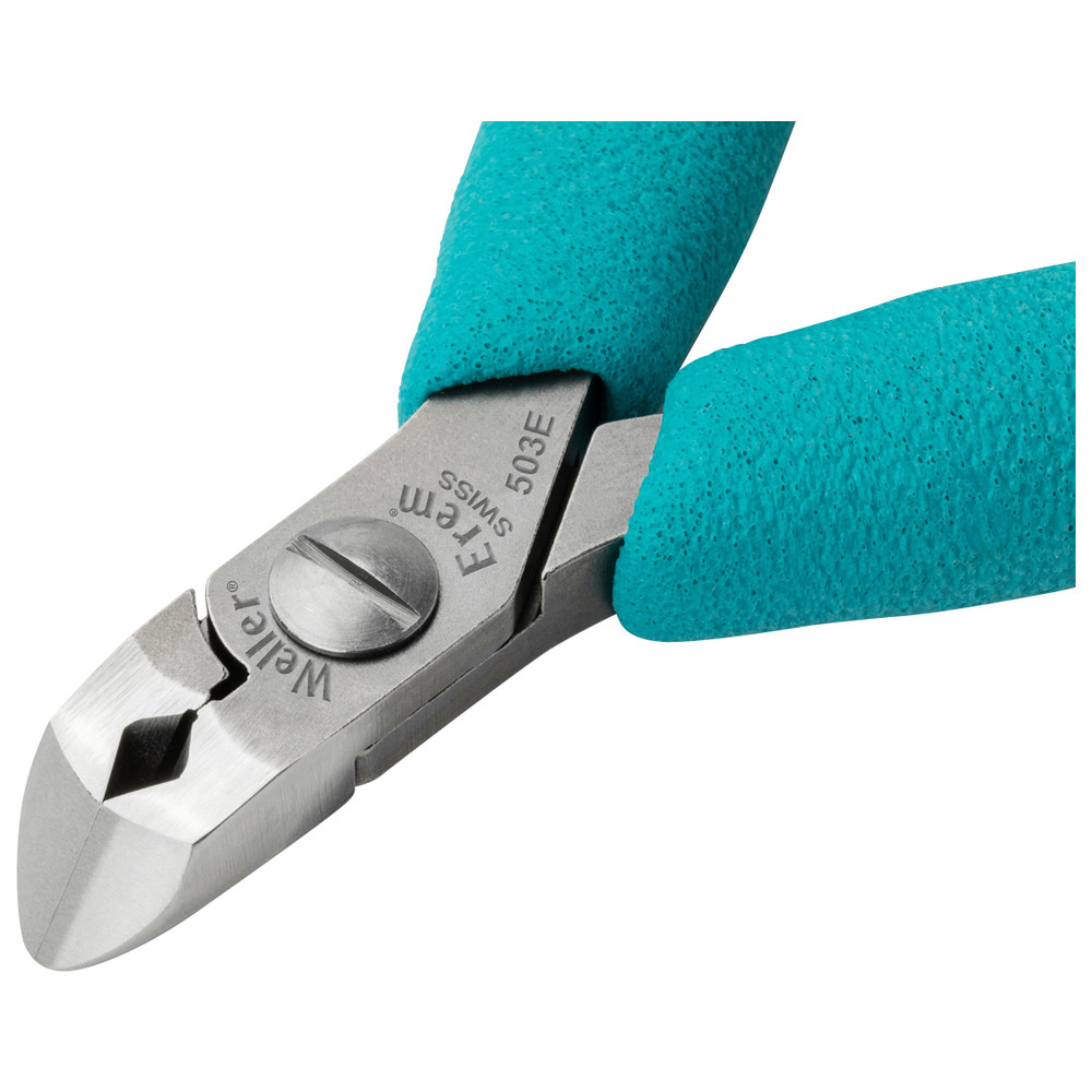 Spitzschneider 503E, abgewinkelter, breiter, robuster Kopf, ESD