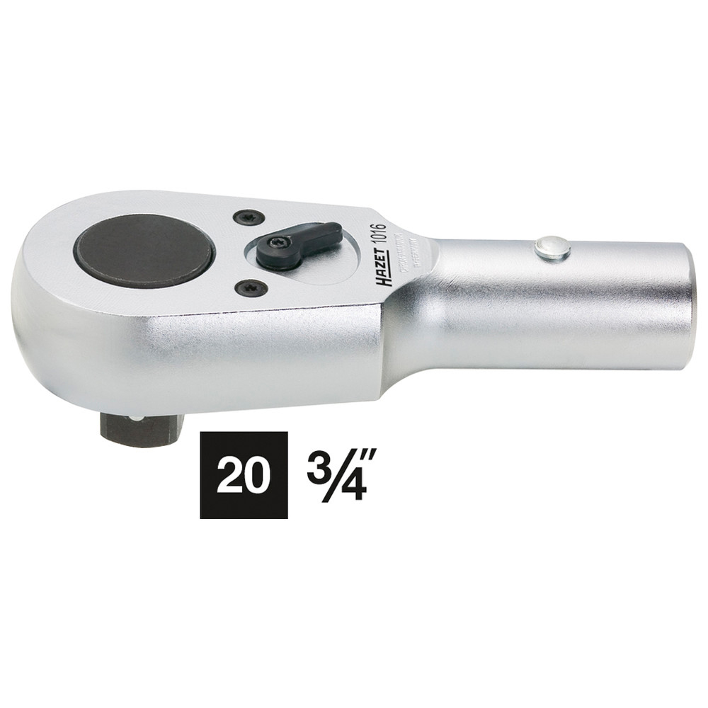 Umschalt-Knarrenkopf 1016 - Vierkant massiv 20 mm (3/4 Zoll) - Gesamtlänge: 165