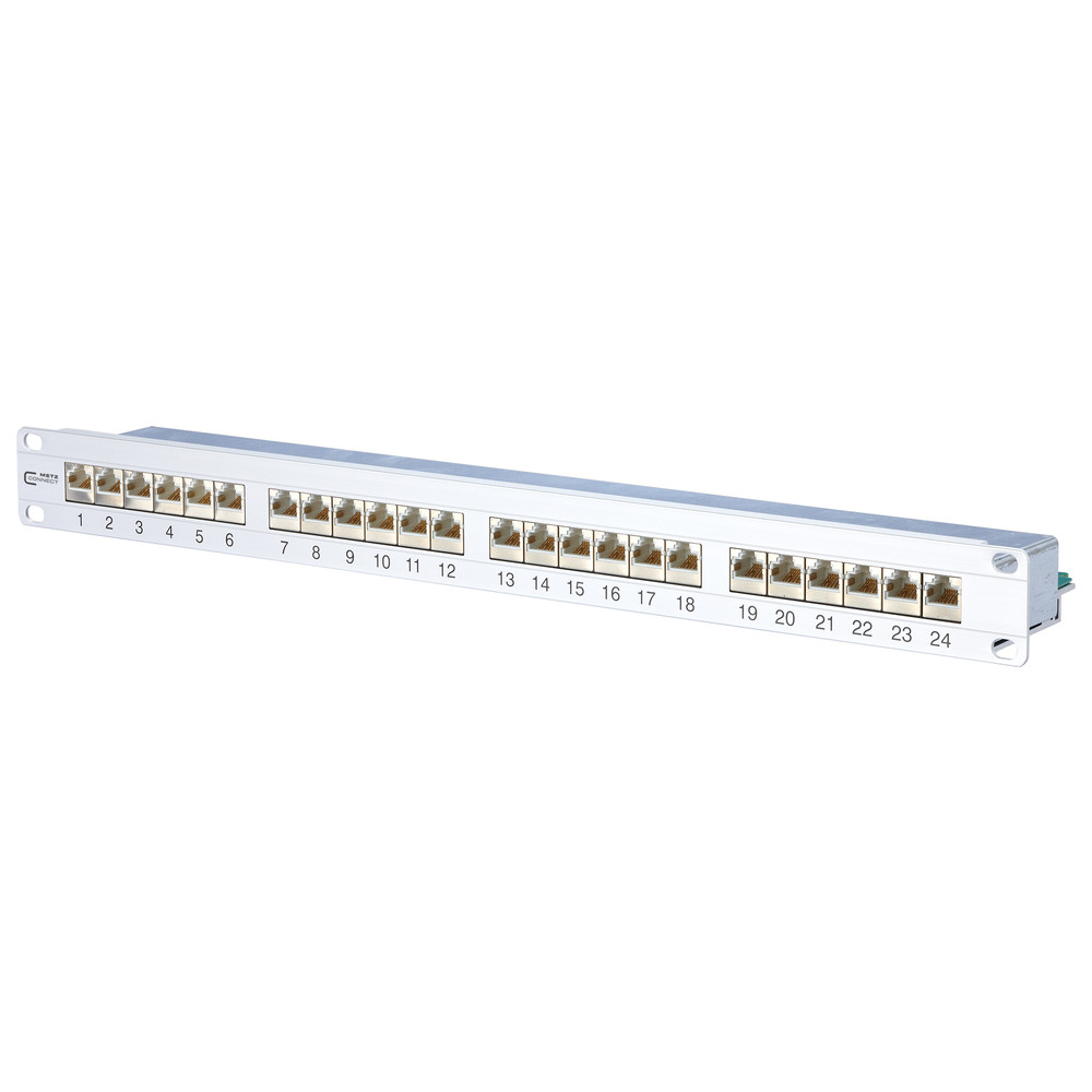 Patchpanel E-DAT C6, Cat. 6, 24 x 8(8), 19" 1HE, LSA