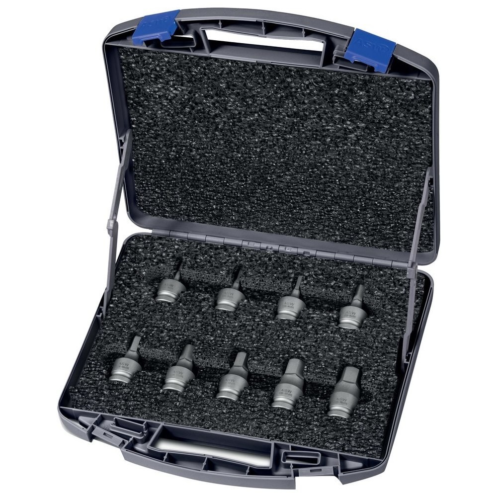 Kraft- Steckschlüssel-Satz 1/2" 9-teilig ASW