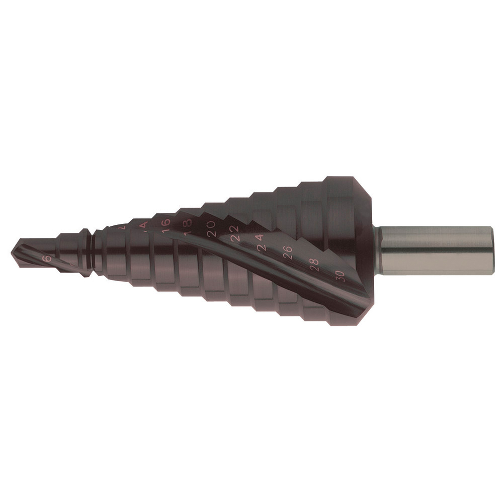 Stufenbohrer HSS, spiralgenutet, TiAlN 4-12,00 mm