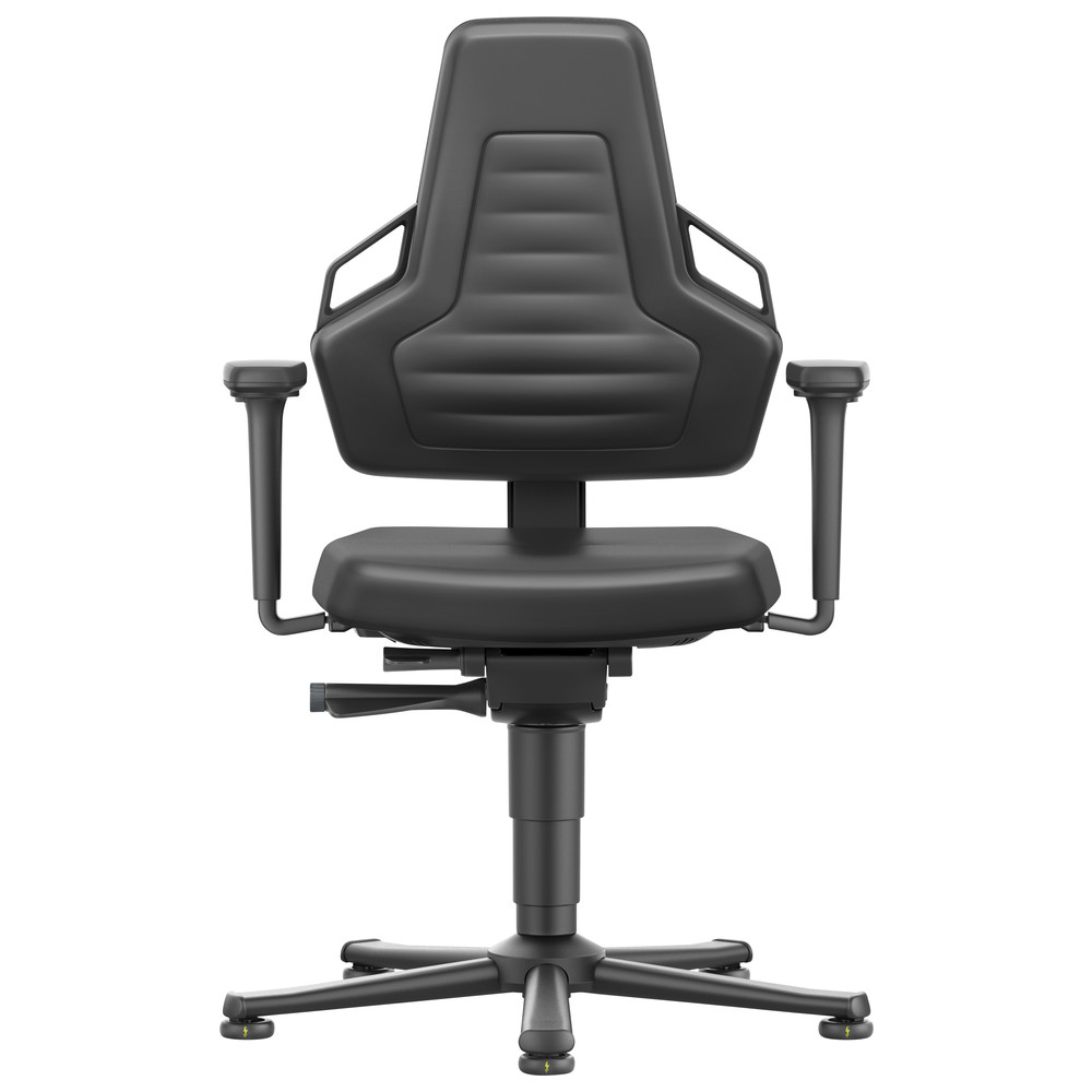 Drehstuhl Nexxit 1, mit Gleiter, ESD, Stoff Duotec, mit Griff