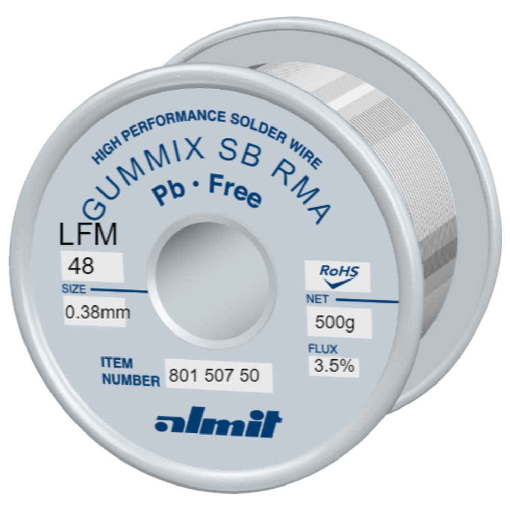 Almit Lötdraht, Gummix SB RMA LFM-48, 0,38 mm, 500 g