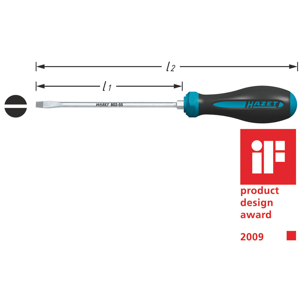 Schraubendreher HEXAnamic 802-65 - Schlitz Profil - Schlüsselweite: 1.2 x 6.5