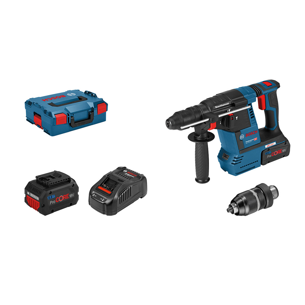 Akku-Bohrhammer GBH 18V-26 F, SDS plus, 2 x 5,5 Ah, L-BOXX