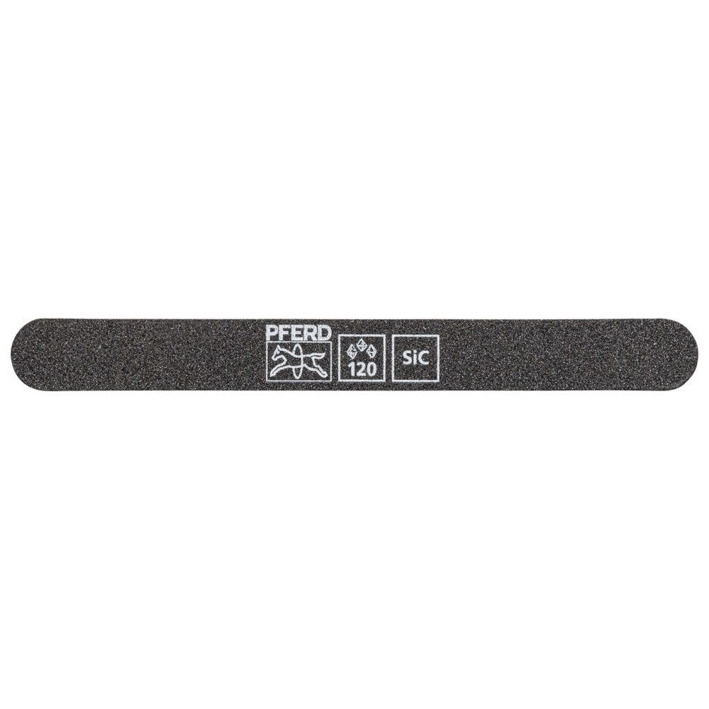 Schleiffeile SF-R147-15-5 flexibel, 147x15x5mm, SiC K 120, runde Enden, Pferd