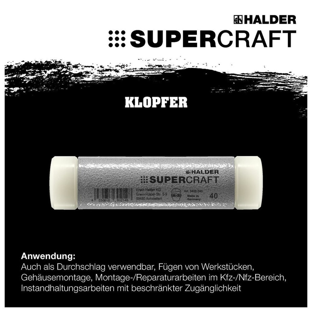 Klopfer rückschlagfrei 50mm Nylon Halder