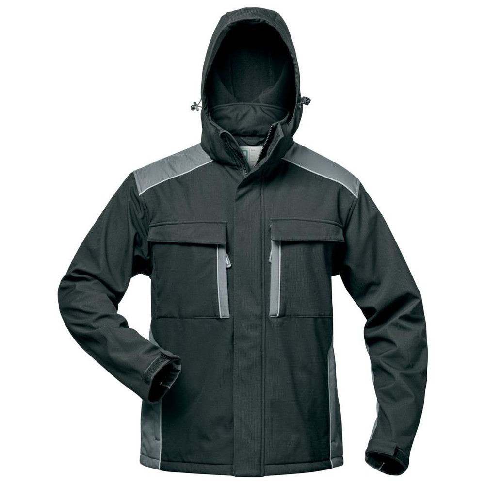 Jacke Posen, Softshell, Gr. S, schwarz/grau